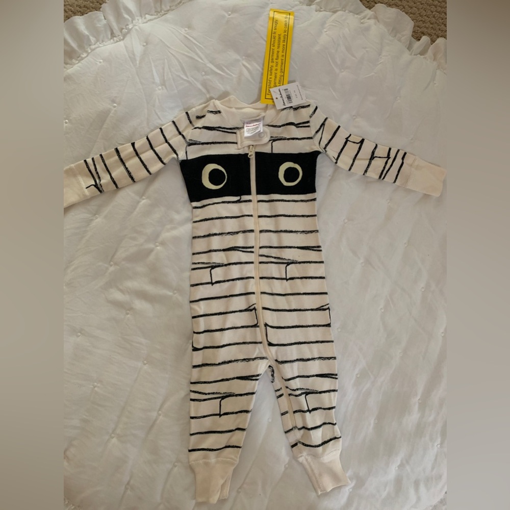 Hanna Andersson Halloween Mummy Baby Pjs Zip Sleeper NEW WITH TAG